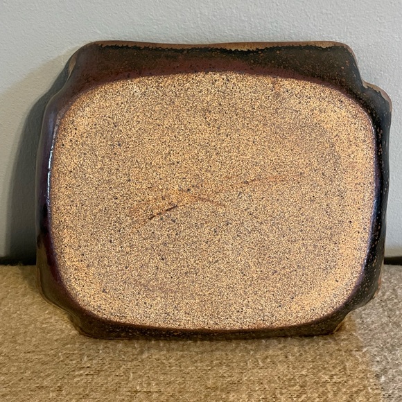 Signed Pottery Tray with Dip Bowl attached - Picture 4 of 5